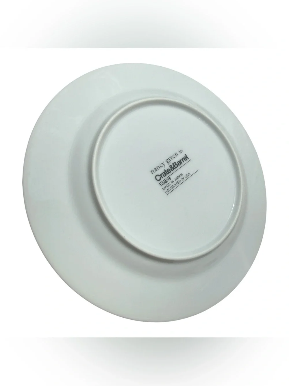 Nancy Green Crate & Barrel Tidbits Plates Set of 5 Appetizer Sushi Seafood 6.5”